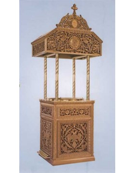 Wood Carved Absorbent Candelabrum 0691052